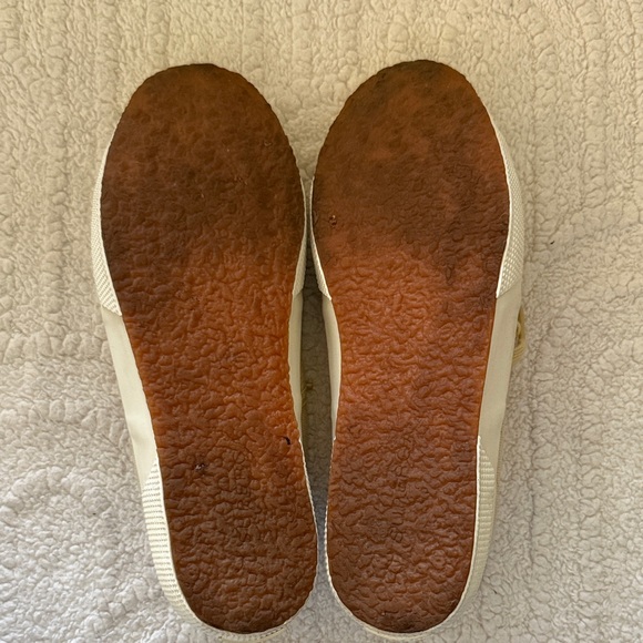 Superga Beige Canvas Lace-Up Sneakers - Picture 8 of 10